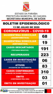Boletim Epidemiológico 13-07-2020
