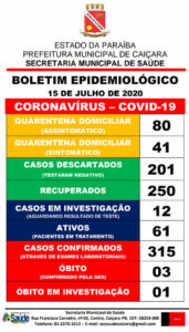 Boletim Epidemiológico 15-07-2020