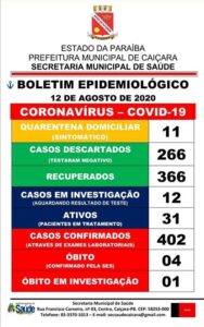 Boletim Epidemiológico 12-08-2020