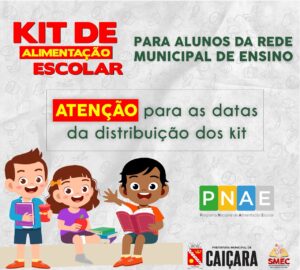 Kits de alimentação escolar para alunos da rede municipal de ensino já tem datas de entrega definidas