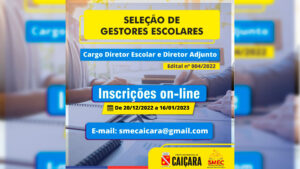 [Edital] Seleção de Gestores Escolares 2023
