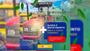 Recebimento de um novo maquinário para auxiliar na zona urbana e os agricultores.