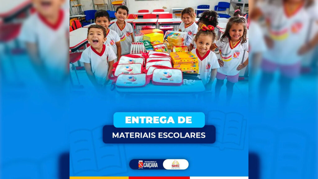 Entrega do material escolar da Rede Municipal de Ensino