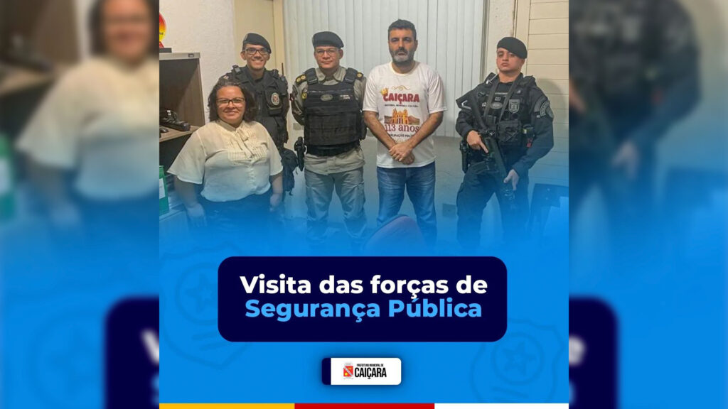 Prefeito Tarcísio Lopes, do município de Caiçara, recebeu a visita do comandante da 4° Batalhão de Policia Militar do estado da Paraíba